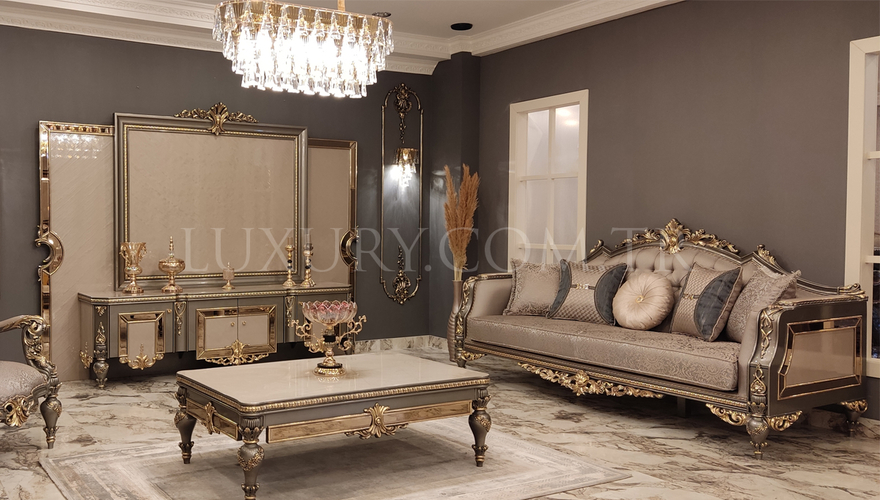 Başbuğ Cream Sofa Set - 1