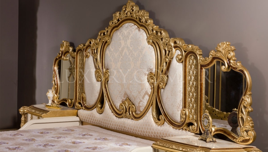 Bedesten Altın Varaklı Klasik Yatak Odası - 6