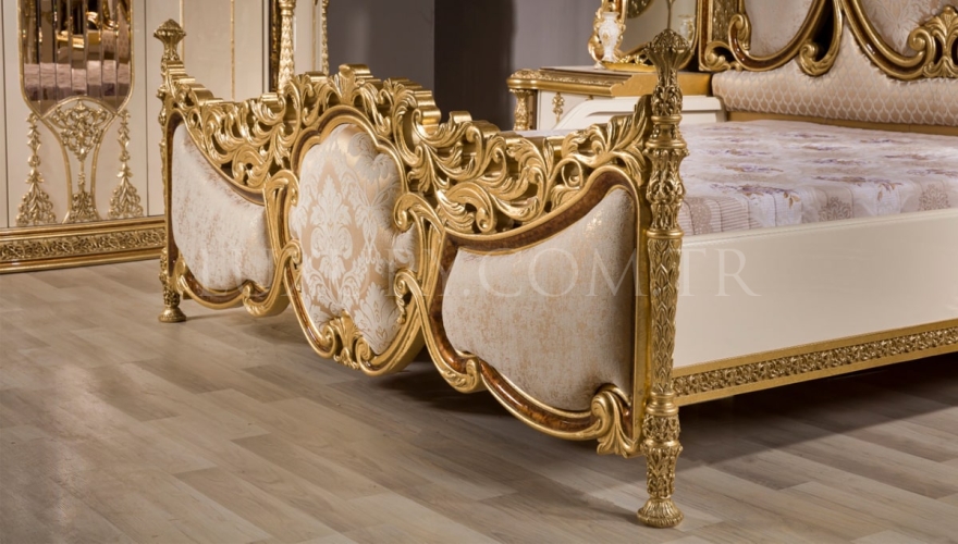 Bedesten Altın Varaklı Klasik Yatak Odası - 10