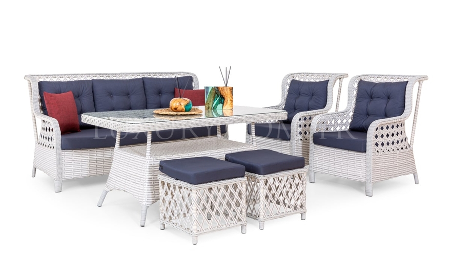 Ladissa Gray Garden Sofa Set - 3