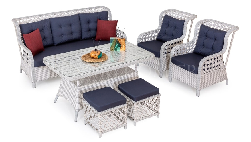 Ladissa Gray Garden Sofa Set - 1